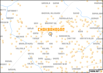 map of Chak Bahādar