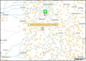 map of Chak Bahādur Khān