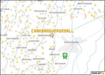 map of Chak Bahdurpur Māll