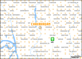 map of Chak Bhādām