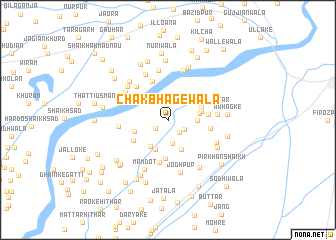 map of Chak Bhagewāla