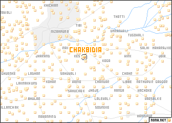 map of Chak Bidia
