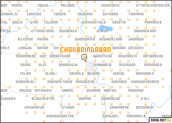 map of Chak Brindāban