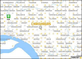 map of Chak Dhādās