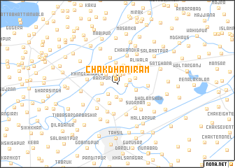 map of Chak Dhani Rām