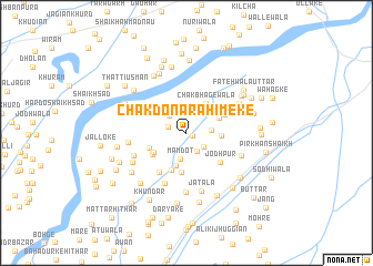 map of Chak Dona Rahīmeke