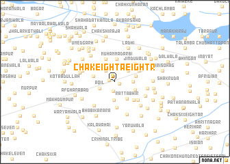 map of Chak Eight A-Eight R