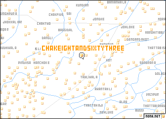 map of Chak Eight and Sixty-three