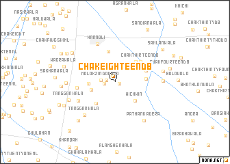 map of Chak Eighteen DB