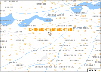 map of Chak Eighteen-Eight BR