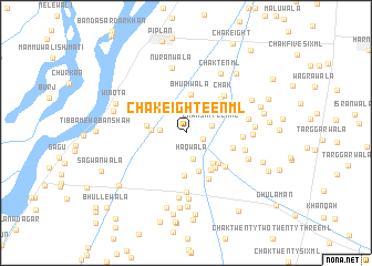 map of Chak Eighteen ML