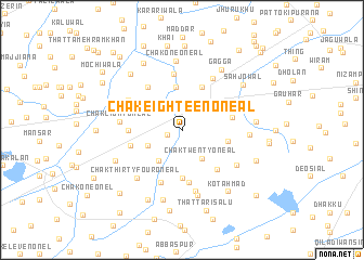 map of Chak Eighteen-One A L