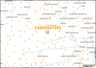 map of Chak Eighteen