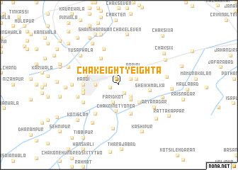 map of Chak Eighty-eight A