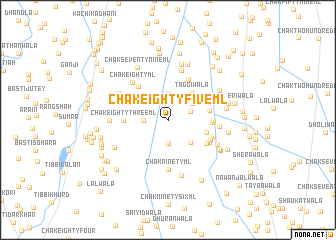 map of Chak Eighty-five ML