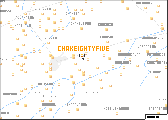 map of Chak Eighty-five