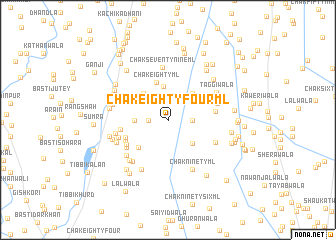 map of Chak Eighty-four ML