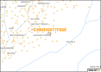 map of Chak Eighty-four