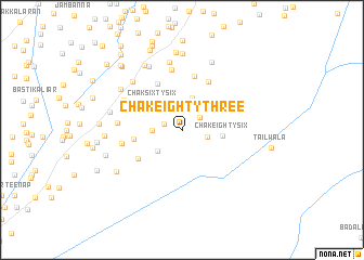 map of Chak Eighty-three