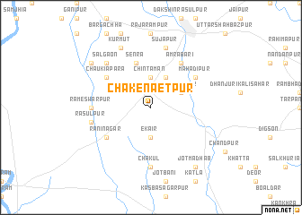map of Chak Enāetpur