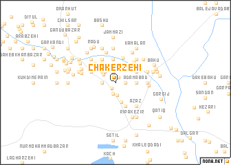map of Chāker Zehī