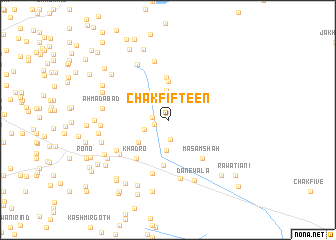 map of Chak Fifteen
