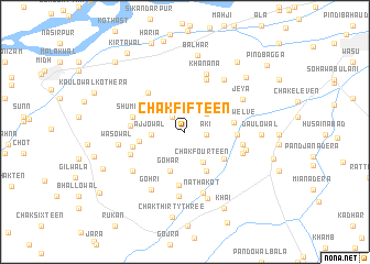 map of Chak Fifteen