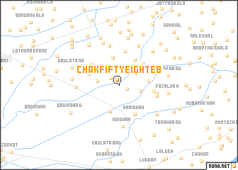 map of Chak Fifty-eight EB