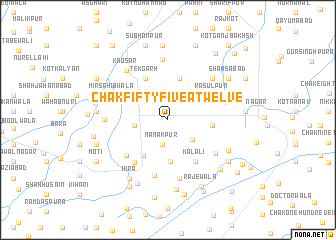 map of Chak Fifty-five A-Twelve