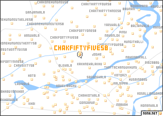 map of Chak Fifty-five SB