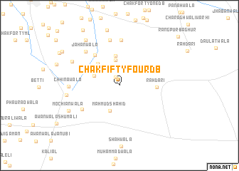map of Chak Fifty-four DB