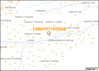 map of Chak Fifty-nine DB