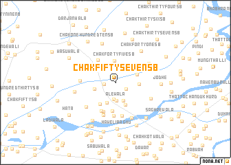 map of Chak Fifty-seven SB