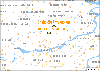 map of Chak Fifty-six SB