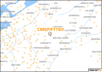 map of Chak Fifty-six