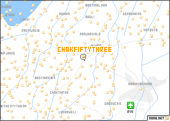 map of Chak Fifty-three