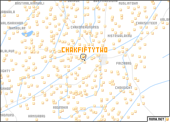 map of Chak Fifty-two