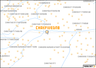 map of Chak Five D-NB