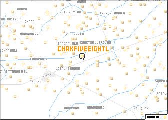 map of Chak Five-Eight L