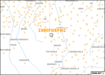 map of Chak Five Faiz