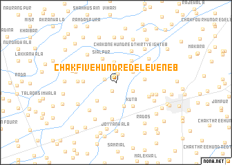 map of Chak Five Hundred Eleven EB