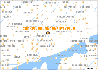 map of Chak Five Hundred Fifty-five