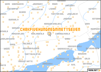 map of Chak Five Hundred Ninety-seven