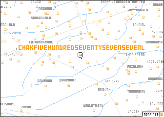 map of Chak Five Hundred Seventy-seven-Seven L