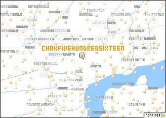 map of Chak Five Hundred Sixteen