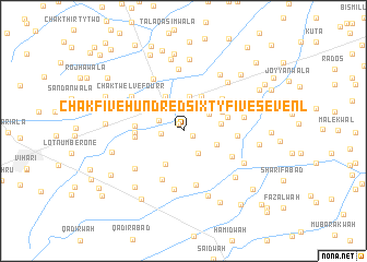 map of Chak Five Hundred Sixty-five-Seven L