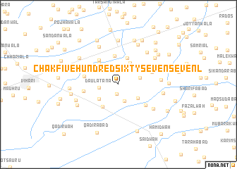 map of Chak Five Hundred Sixty-seven-Seven L