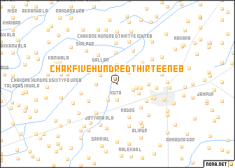 map of Chak Five Hundred Thirteen EB