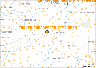 map of Chak Five Hundred Thirty-five EB
