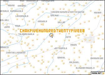 map of Chak Five Hundred Twenty-five EB
